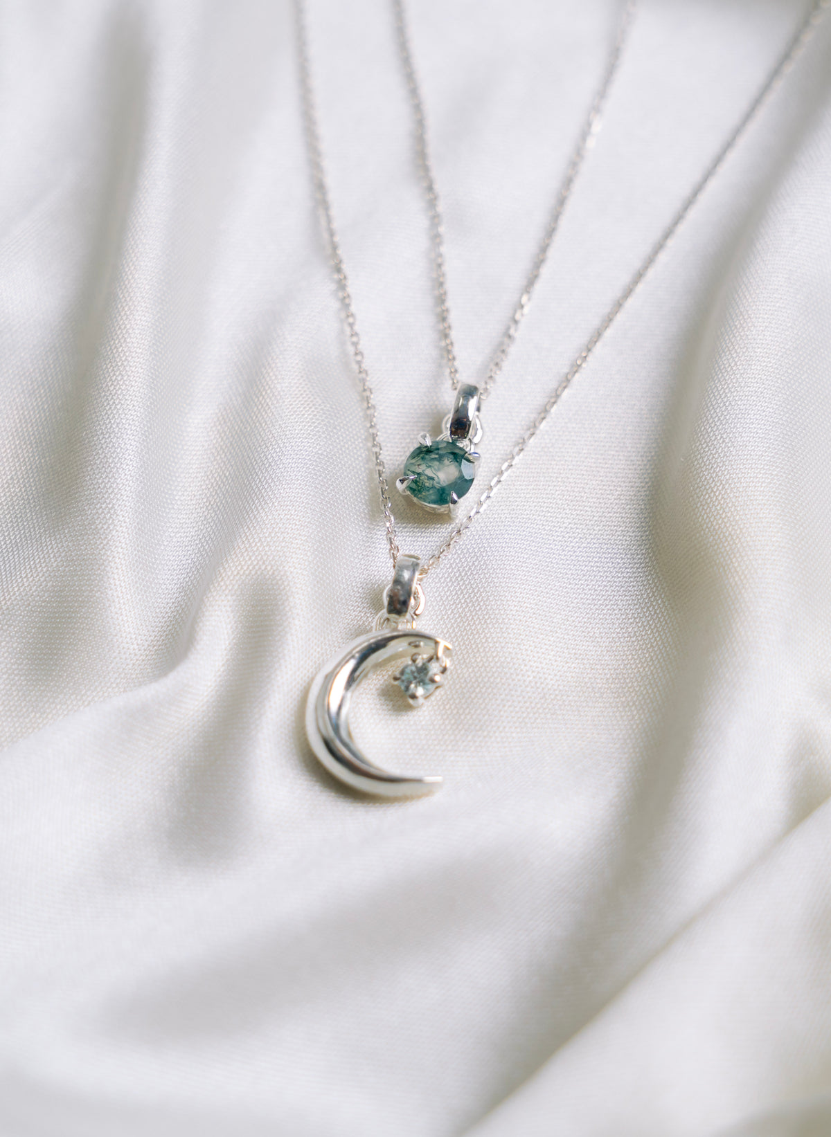 Collar Luna Aguamarina