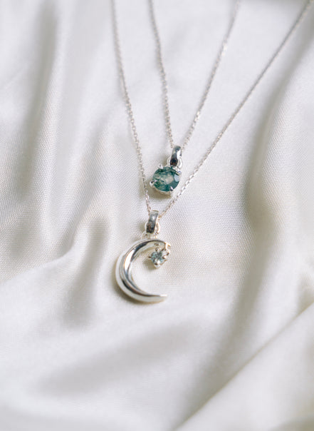 Collar Luna Aguamarina