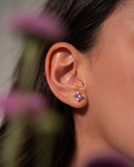 Aretes Elia Amatista