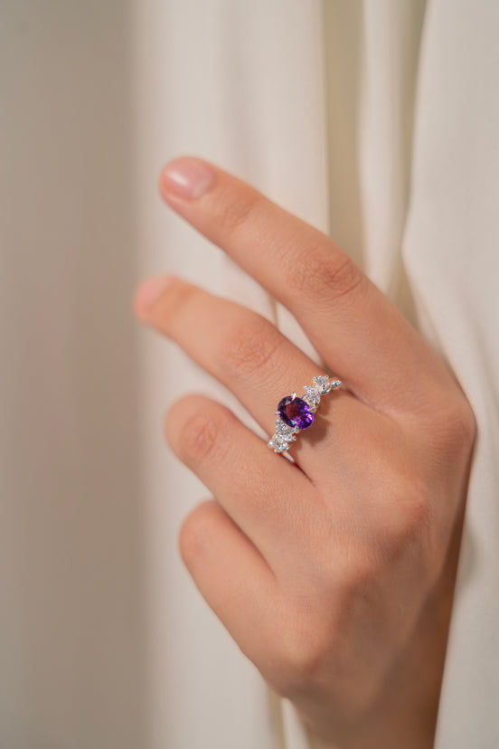 Anillo Tulipán Amatista