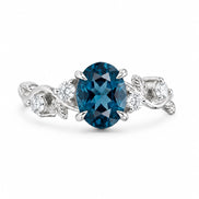 Anillo Tulipán Topacio London Blue