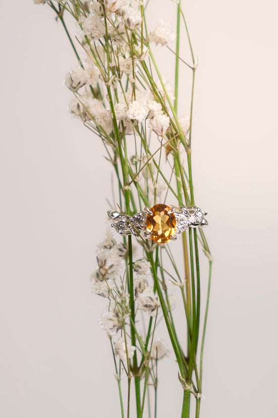 Anillo Tulipán Citrino