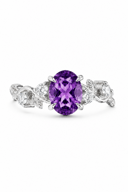 Anillo Tulipán Amatista