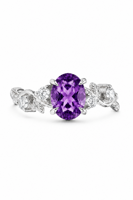 Anillo Tulipán Amatista