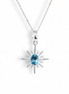 Collar Estrella Topacio Azul Suizo
