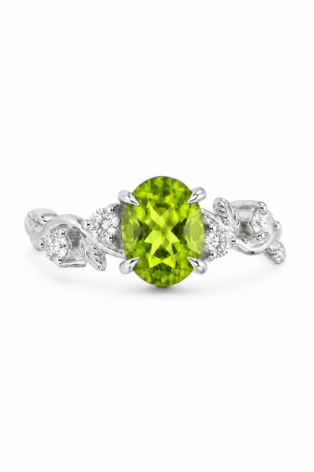 Anillo Tulipán Peridoto