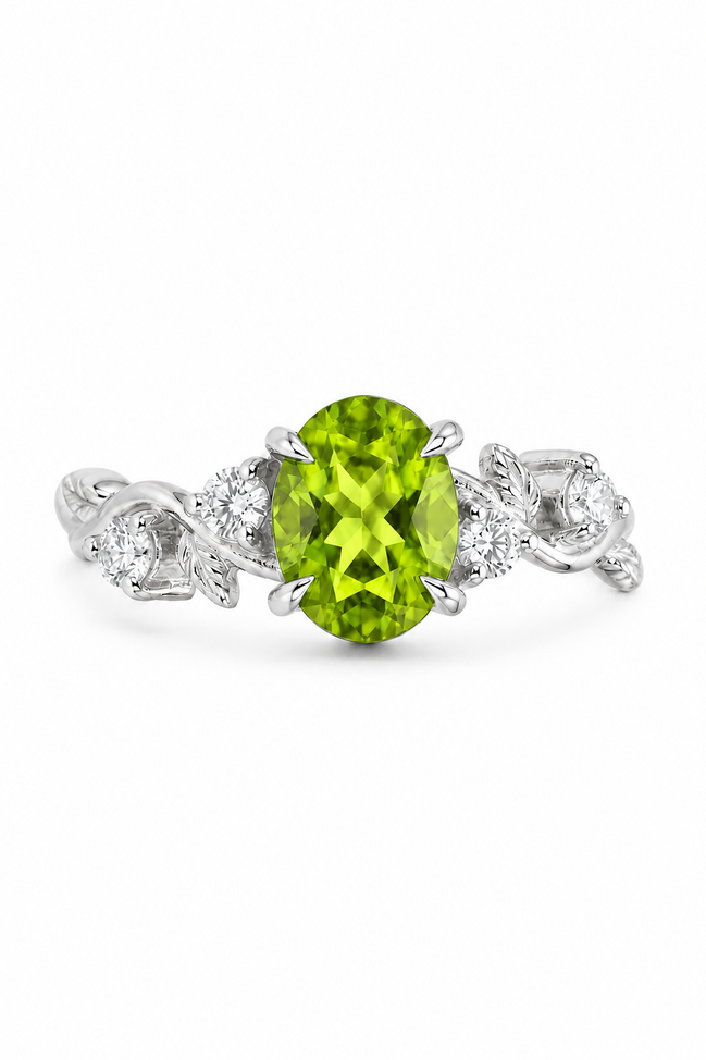 Anillo Tulipán Peridoto