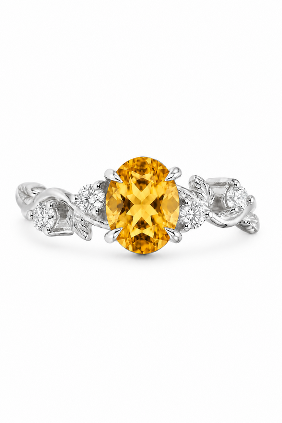 Anillo Tulipán Citrino