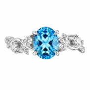Anillo Tulipán Topacio Azul Suizo