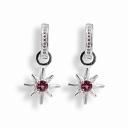 Aretes Estrella Granate Rodolita