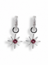 Aretes Estrella Granate Rodolita