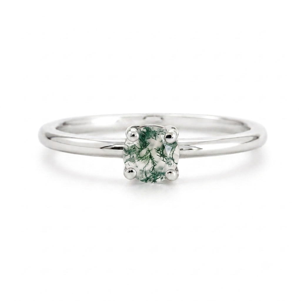 Anillo Aria Ágata Musgo