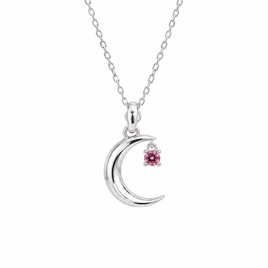 Collar Luna Turmalina Rosa