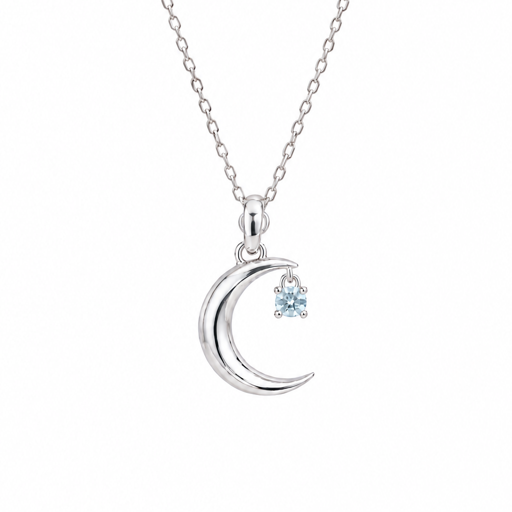Collar Luna Aguamarina