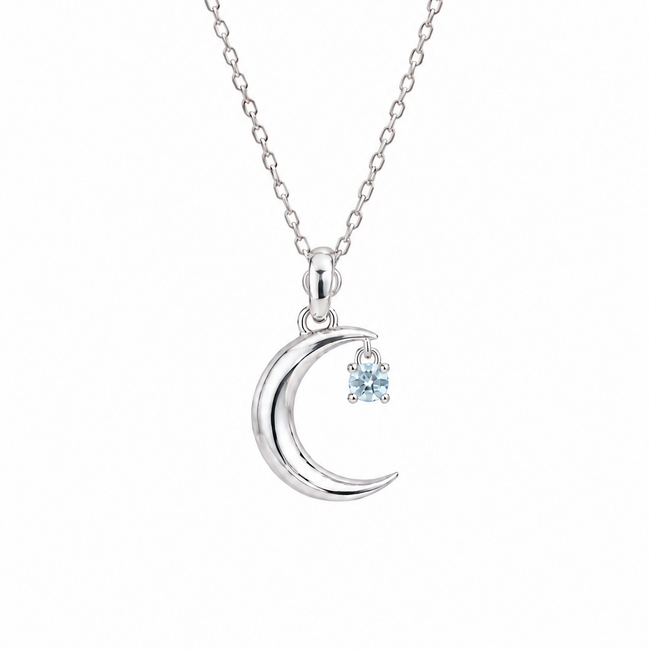Collar Luna Aguamarina
