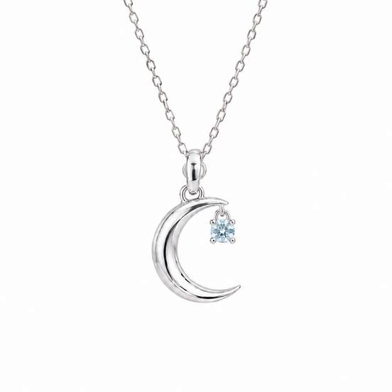 Collar Luna Aguamarina