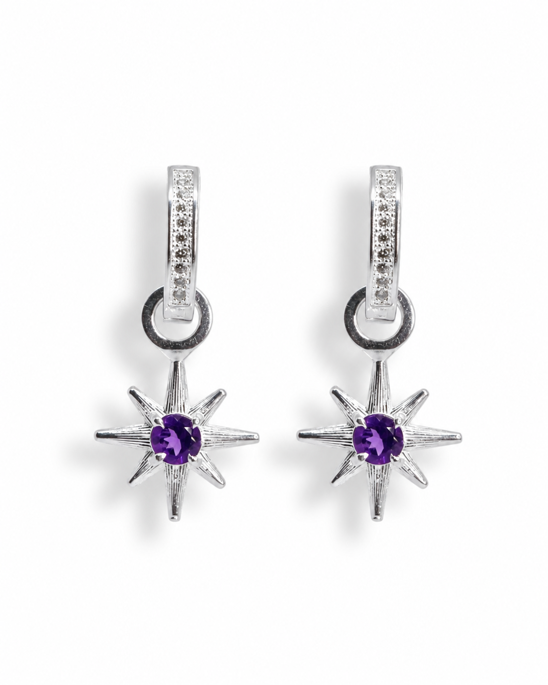 Aretes Estrella Amatista
