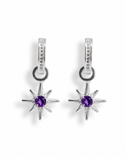 Aretes Estrella Amatista