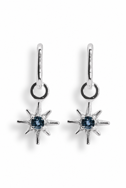 Aretes Estrella Topacio London Blue