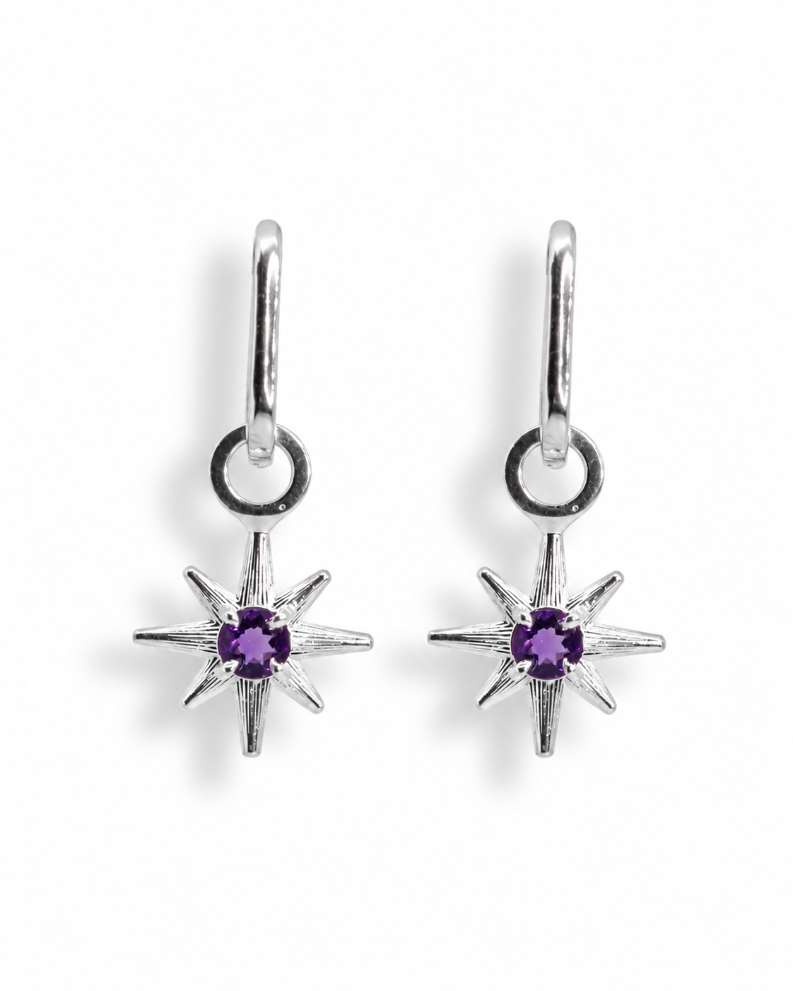 Aretes Estrella Amatista