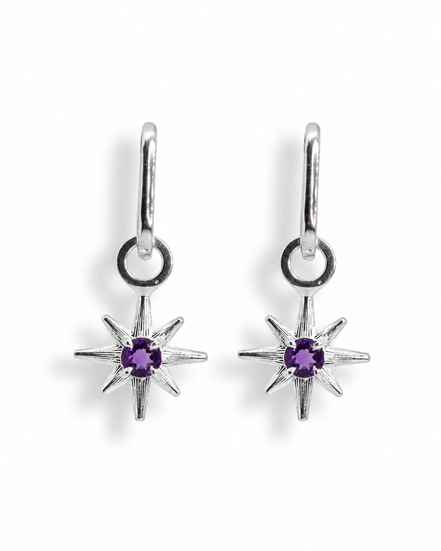 Aretes Estrella Amatista