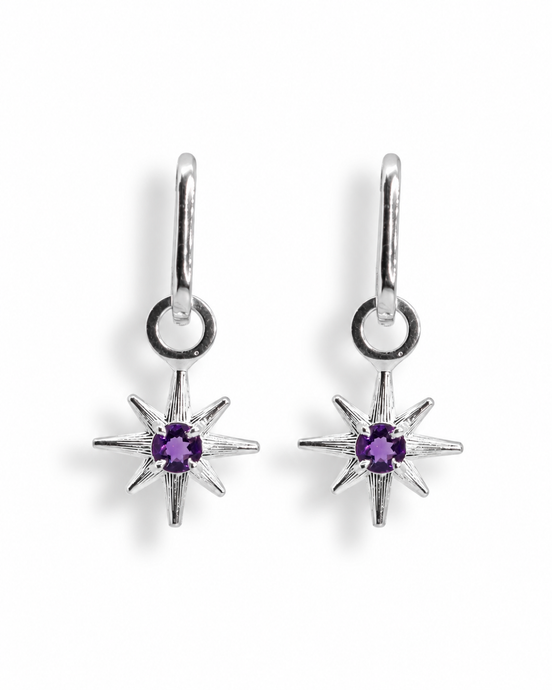 Aretes Estrella Amatista
