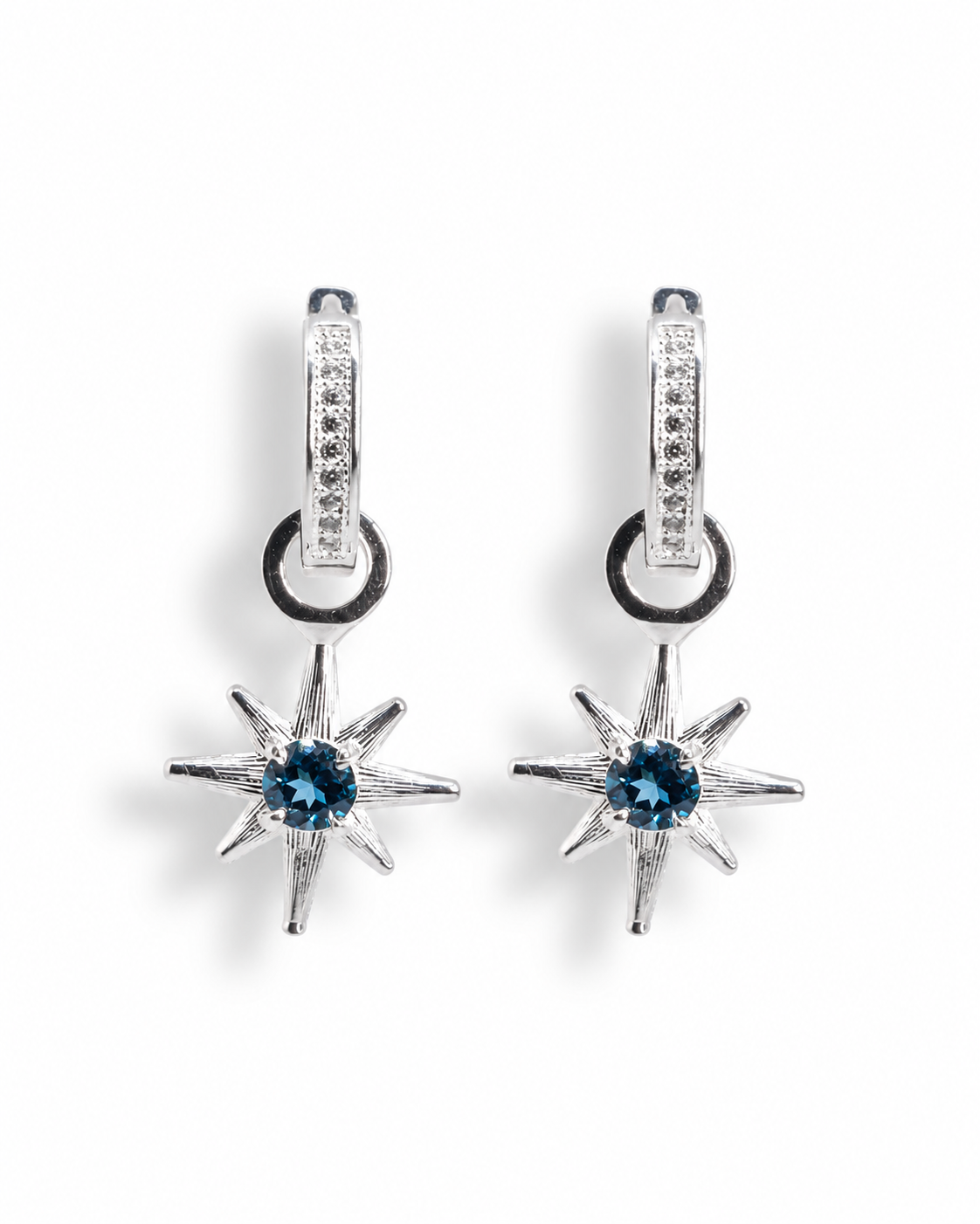 Aretes Estrella Topacio London Blue
